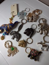 Lot Of 10 Elephant Keychains / Keyrings Elephant Lot CK38