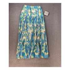 LA FUORI Maxi Skirt Womens Small Bright Summer Tropical Vacation Beach