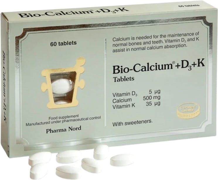 Pharma Nord Bio-Calcium +D3+K1+K2 500mg 60�Tablets X 1