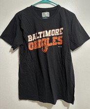 Men’s Majestic MLB Baltimore Orioles Baseball T Shirt Black Size Medium