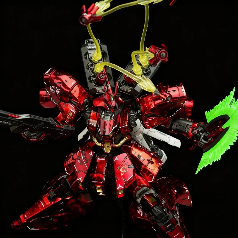 ロボット RG V GUNDAM & SAZABI (CLEAR COLOR) RG 1/144 Sazabi Clear Color Model Kit Mechanical Core Plated