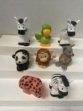 Fisher Price Little People Zoo Safari Animals Lot Of 8
