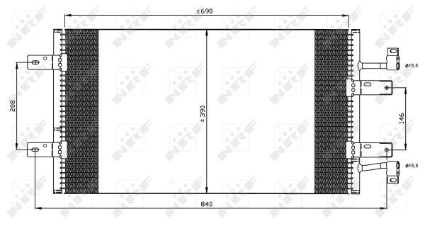 Air Con Condenser fits OPEL VIVARO A 2.5D 06 to 14 G9U630 AC Conditioning NRF - Image 22