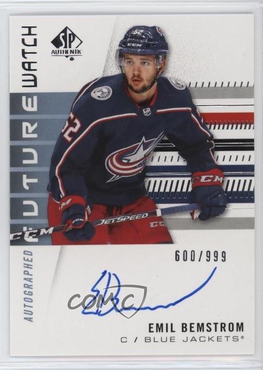 2019-20 SP Authentic Future Watch Rookies 600/999 Emil Bemstrom #212 Auto 0s55