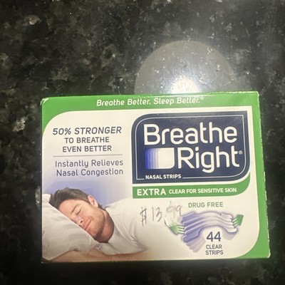 Breathe Right Clear Nasal Strips Extra Clear For Sensitive Skin 44 Ct