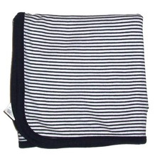Carters Just One You Black White Stipe Baby Blanket Jersey Cotton Swaddle