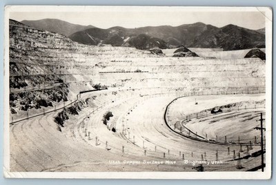 c1940's Utah Copper Surface Mine Bingham Utah UT RPPC Photo Vintage Postcard