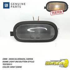 1999 - 2006 SILVERADO SIERRA OVERHEAD DOME MAP LIGHT GRAY OEM (NO BUTTONS STYLE)