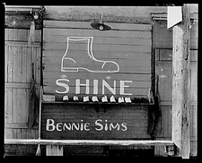 Shoeshine Stand,Southeastern United States,Farm Security Administration,FSA,1