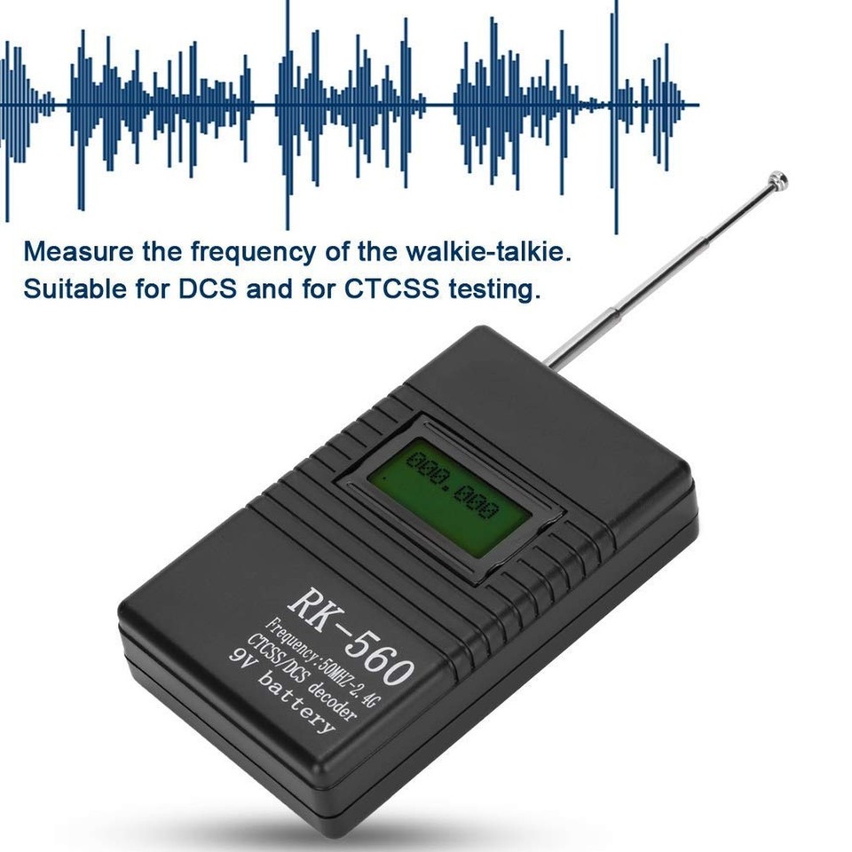 RK560 Mini Radio Frequency Counter Meter, 50MHz-2.4GHz With CTCSS/DCS ...