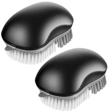 Fruit and Vegetable Cleaning Brush Non-Slip Grip Pack of 2 Black