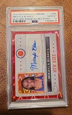2024 Topps Chrome McDonald’s Mikayla Blakes New Hire Red Wave Auto 3/5 PSA 10