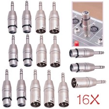 1/4" TRS to XLR Adapter 16x, 8 Pack Male and Female to 6.35Mm, Balanced Quart