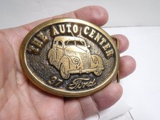 Vintag THE AUTO CENTER 1937 FORD Car Belt Buckle 1987