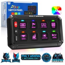 MICTUNING RGB 8/12 Gang Switch Panel LED Light Circuit Control Relay System Box