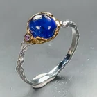 Jewelry ring Blue Sapphire Ring 925 Sterling Silver Size 7 /R473924
