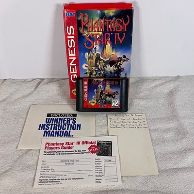 Phantasy Star IV 4 Sega Genesis 1994 Box Inserts Game