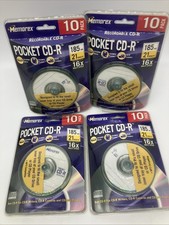 4 Memorex 10 Pack Pocket CD-R 185 MB 21 Min. For Computers CD Players MP3 Camera
