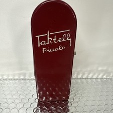 Vintage 50s Taktell Piccolo Metronome Wind Up In Maroon Metal Case Germany Made