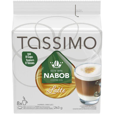 NABOB Tassimo Latte Coffee, 263g/9.3 oz