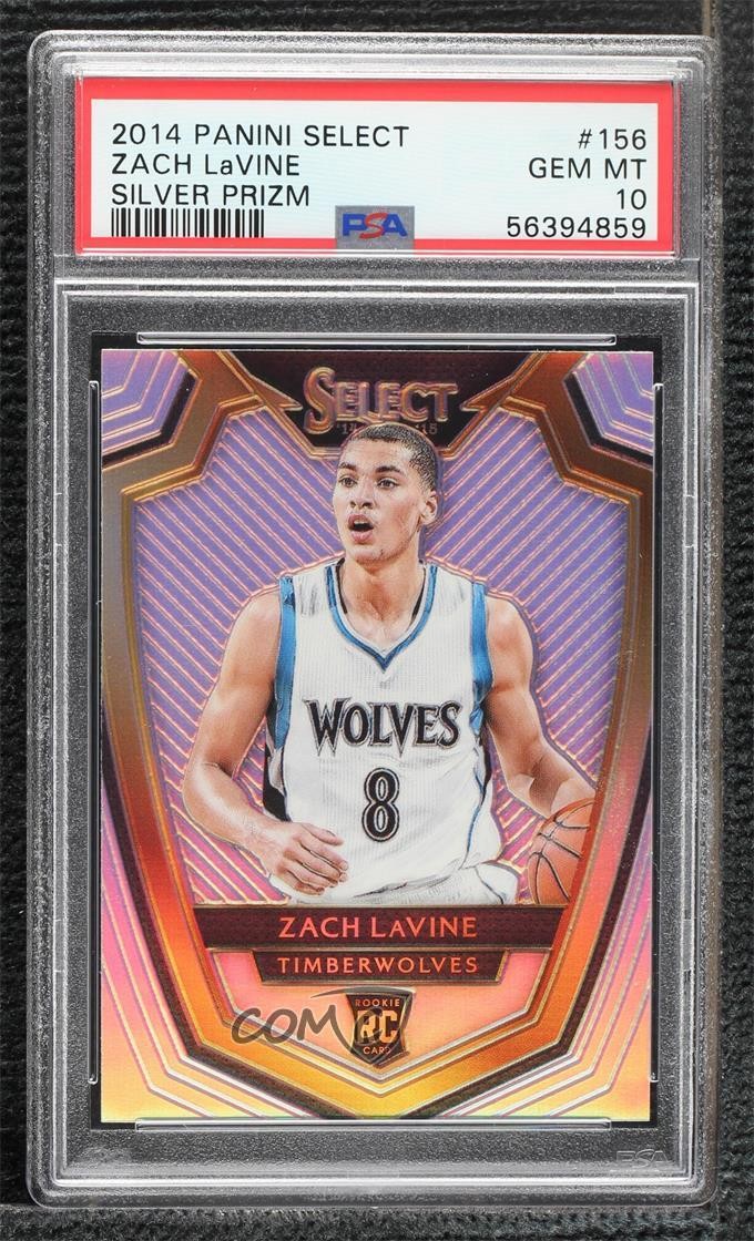 2014 Panini Select Premier Level Silver Prizm Zach LaVine #156 PSA 10 GEM MT 1q7