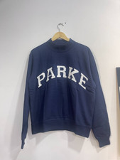 Parke Mockneck Oversized Sweatshirt Navy/White S/M