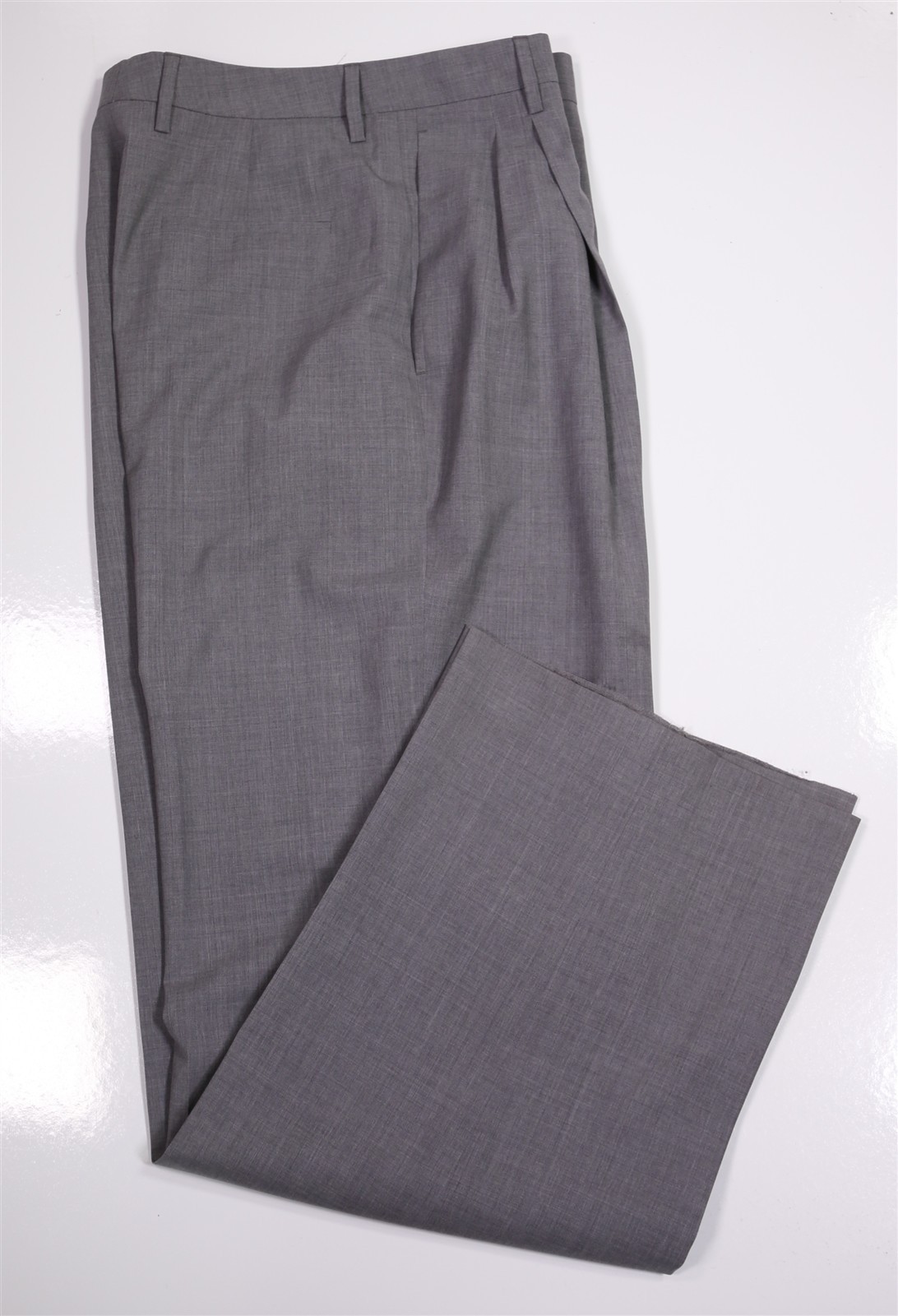 Prada Milano Womens Solid Light Gray Pleated Wide… - image 1