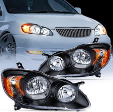 Headlight Assembly for 2003 2004 2005 2006 2007 2008 Toyota Corolla Headlamps Re