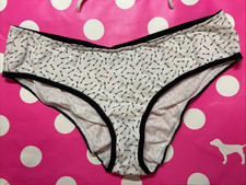 2014 Victoria Secret Vintage Cotton Low Rise Hiphugger Panties L Ruched Back
