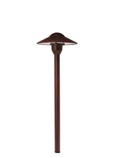LED 3 watt Landscape  Low Voltage - Small Mushroom Path Light In Rust Finish