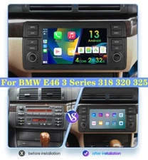 7'' Android13 Carplay Wifi Car Stereo Radio Fit BMW E46/318i/320i/323i/325i/328i