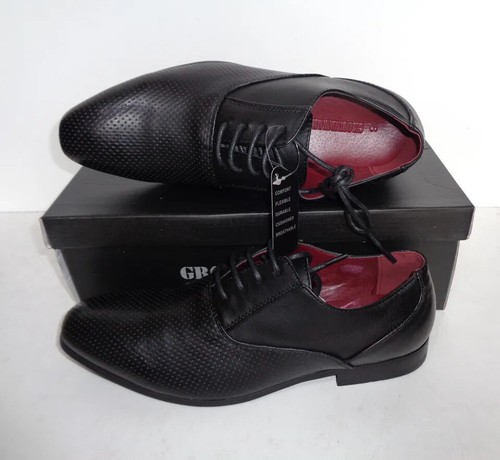 Mocasines mocasines inteligentes informales formales de cuero para hombre Groundwork zapatos de trabajo