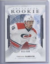 16-17 2016-17 ARTIFACTS TREVOR CARRICK ROOKIE /999 165 CAROLINA HURRICANES