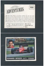 Gerhard Berger (Aut) Panini Car Driver CARD 1987 n.100 VG ▓