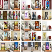 Abstract Style Morden PVC Door Sticker Art Wall Decals Mural 3D Home Room Decor