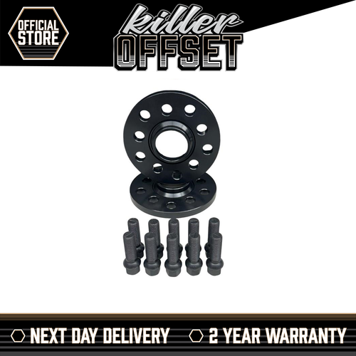 Killer Offset Wheel Spacers 20mm Pair For Audi 5x112 66.6mm + Radius Bolts - 第 1/2 張圖片