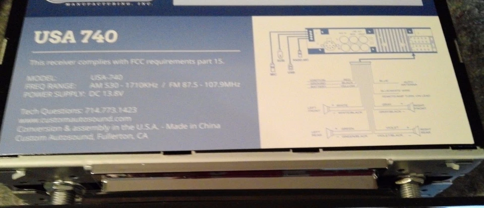 NUEVO EE. UU. 740 1964 64 Oldsmobile Cutlass Radio AM/FM Bluetooth con micrófono USB AUX IPOD  Foto 3 de 4