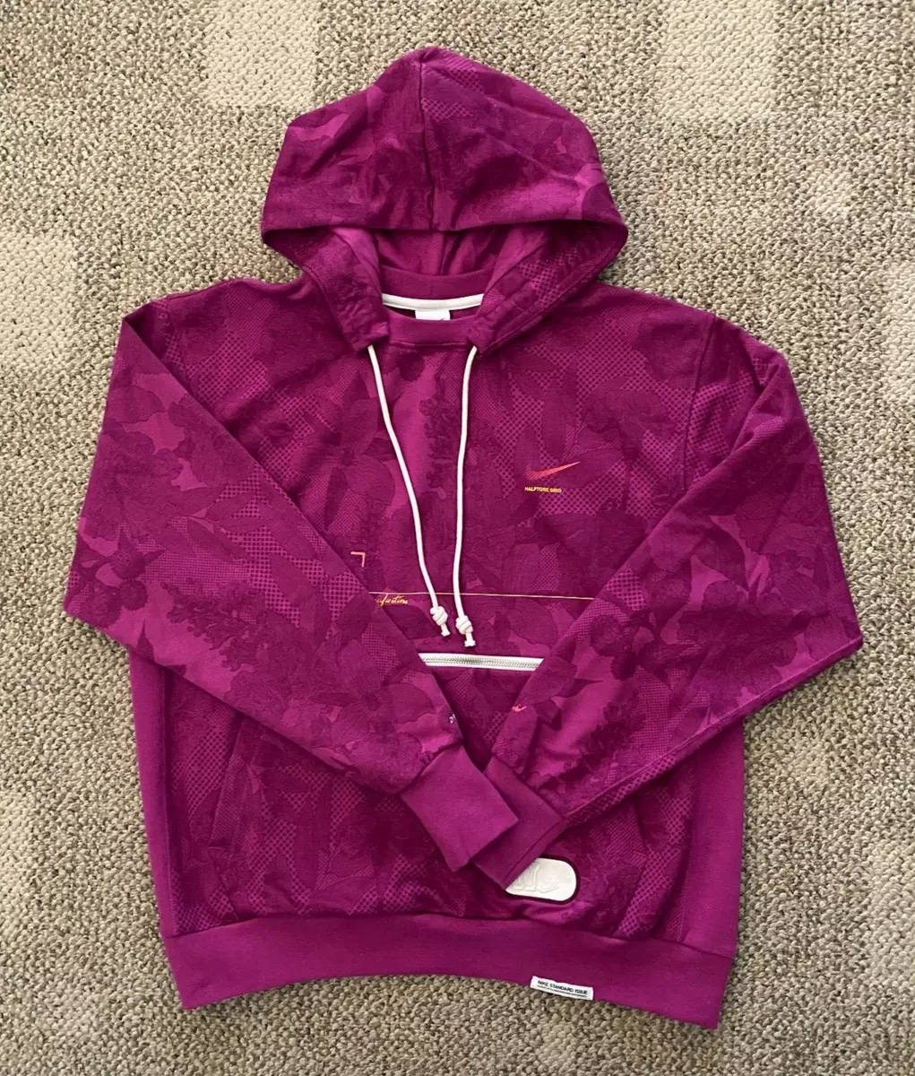 Mens L Nike Standard Issue Basketball Pullover Hoodie Sweatshirt Pink DV0013 564