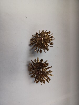 Vintage Marino Russian Double Headed Eagle Clip On Earrings.