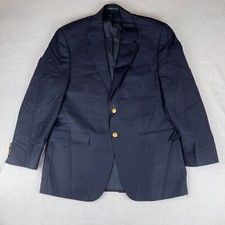 Lauren Ralph Lauren Blazer Jacket Men Navy Blue Pure Wool Single Breasted Vented