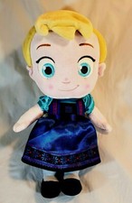 Disney Store Authentic Frozen Elsa Toddler Plush Doll Toy 12"