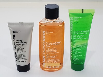 Peter Thomas Roth 3pc set  Cleansing Gel -Cucumber Gel Mask  & Firm Peel Gel
