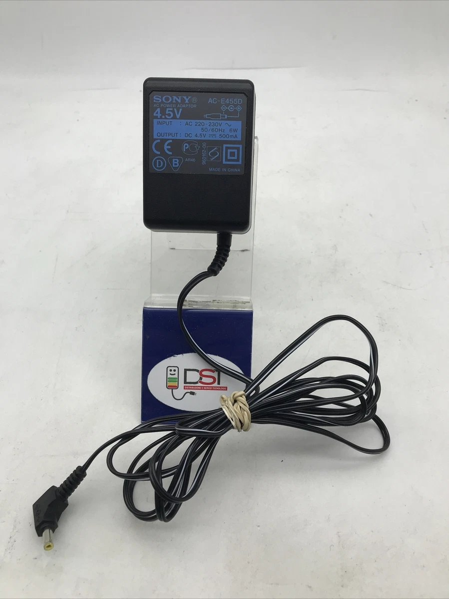 Fuente de alimentación de CA ORIGINAL SONY, MOD: AC-E455D, 4,5V - 0,5A