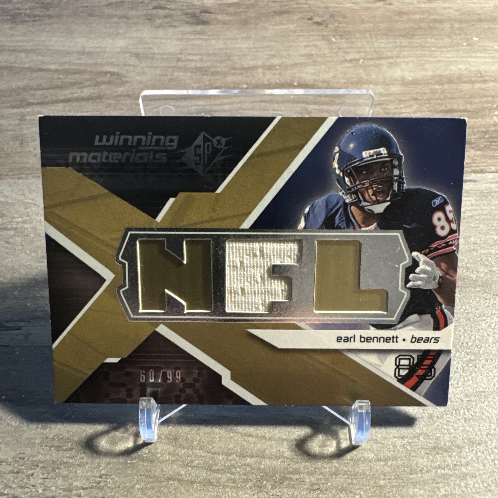 2008 SPx EARL BENNETT ROOKIE WINNING MATERIALS NFL SSP /99 PRIME TRIPLE PATCH!!