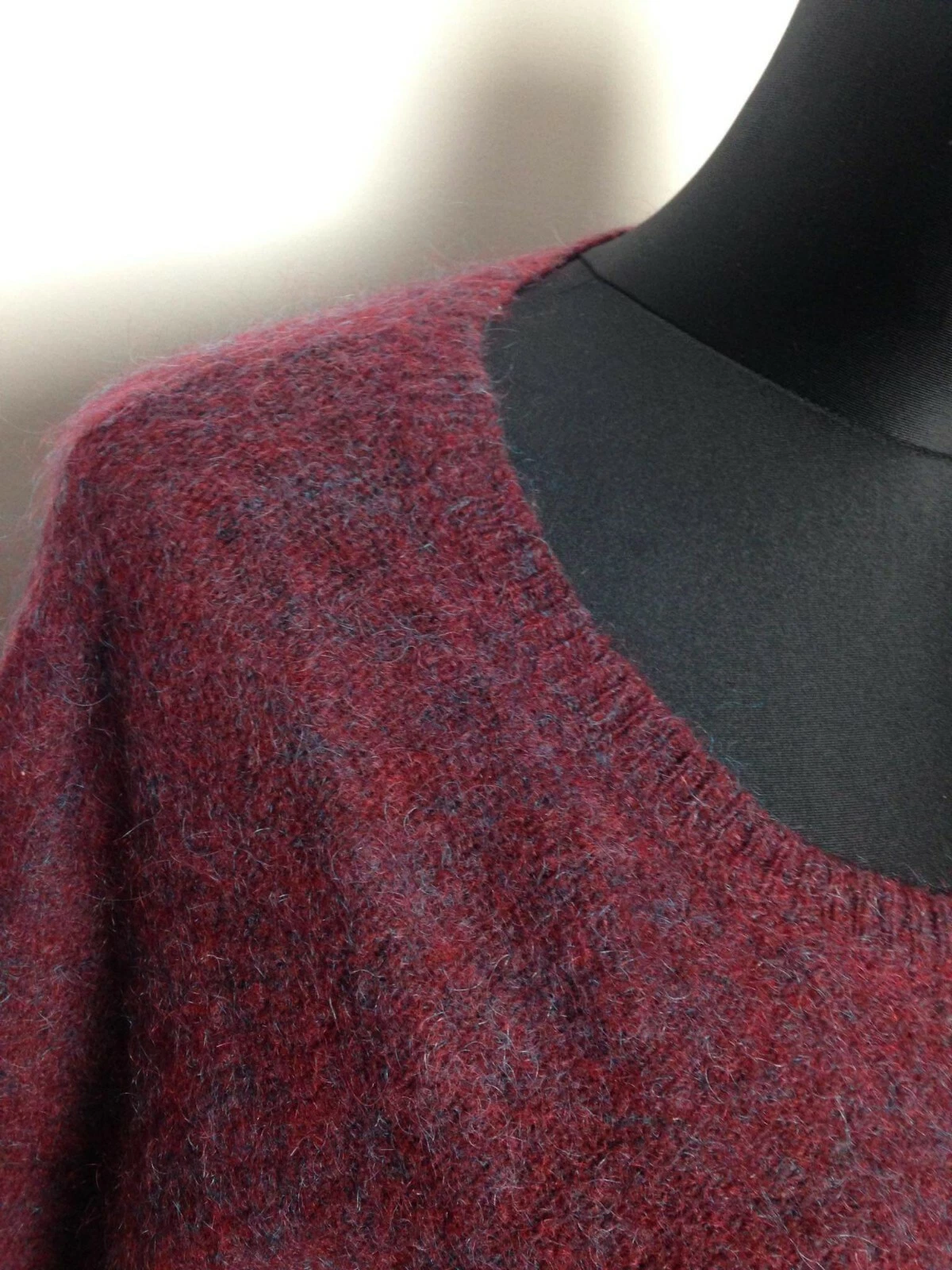 ACNE STUDIOS Abito maglione ACNE Wham Mohair Paw12 tunica oversize lana mohair bordeaux