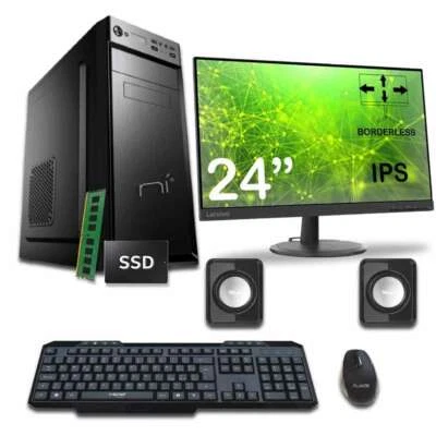 Pc fisso completo 8gb ram ssd 480gb monitor mouse tastiera altoparlanti inclusi - Imagen 1 de 4