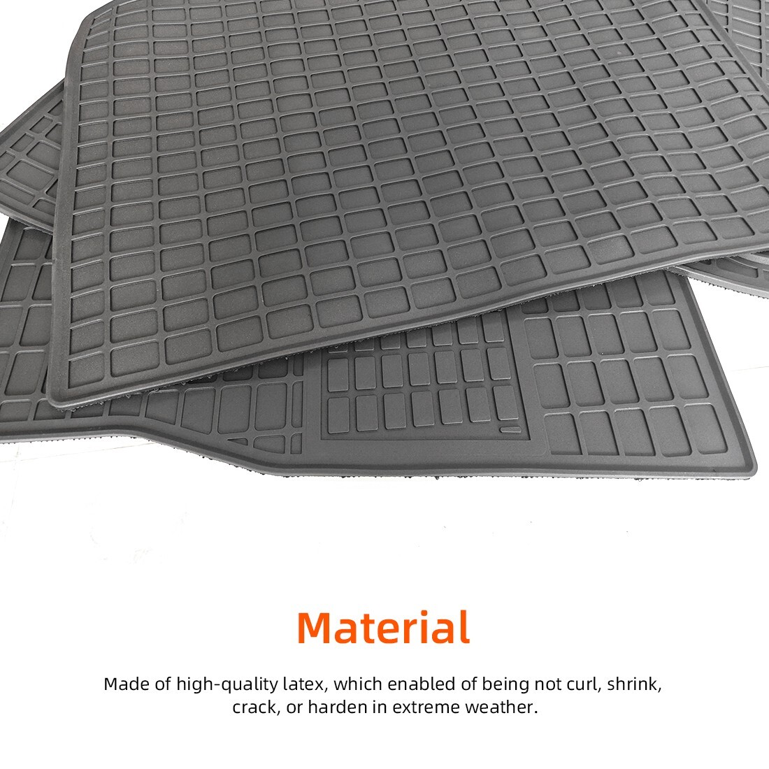 FV 3-Piece All-Weather Truck Floor Mats – Non-Slip Black Cargo Liners For Kenworth & Peterbilt Models - View #3
