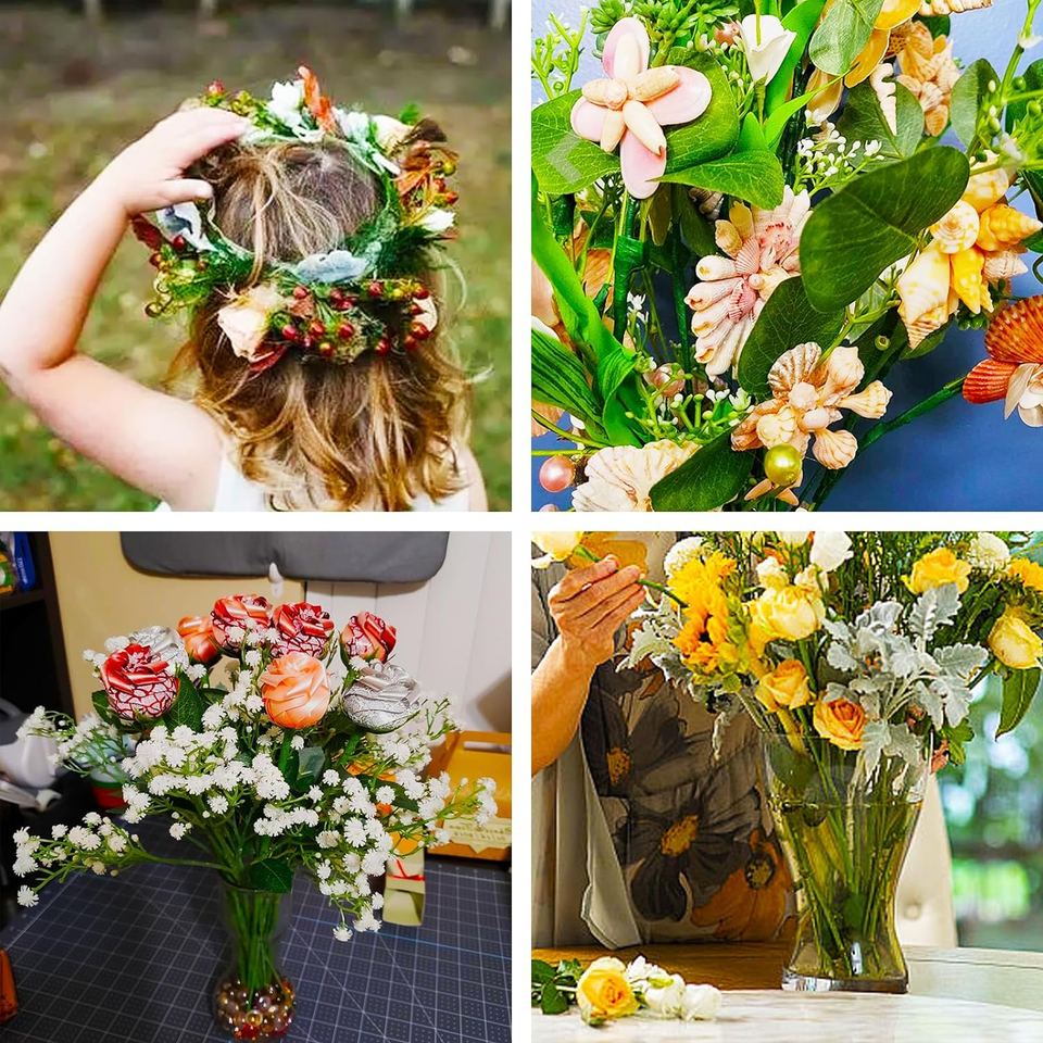 300 PCS 22 Gauge Floral Flower Stem Wire,16 Inches Floral Stem Wire