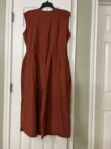S EILEEN FISHER PEKOE WASHABLE STRETCH CREPE WRAP WIDE LEG JUMPSUIT - 第 4/8 張圖片