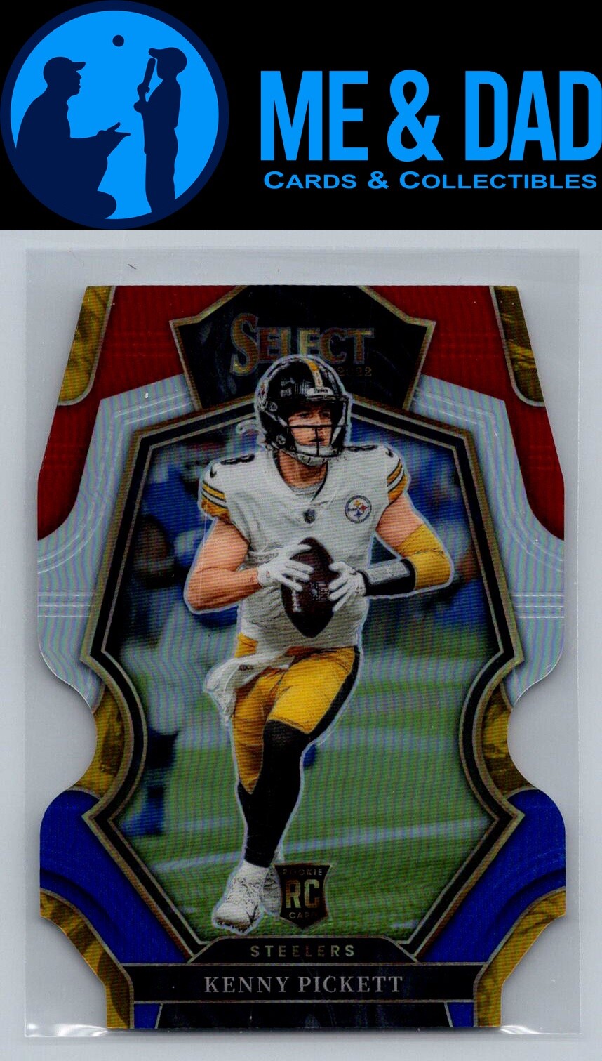 2022 Panini Select #182 Kenny Pickett Red and Blue DieCut